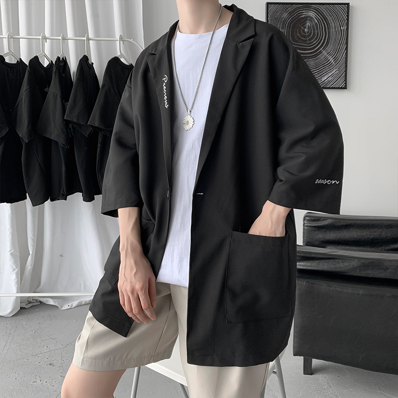 Áo Khoác Tay Lửng Dáng Rộng Thời Trang Mùa Hè Cho Nam