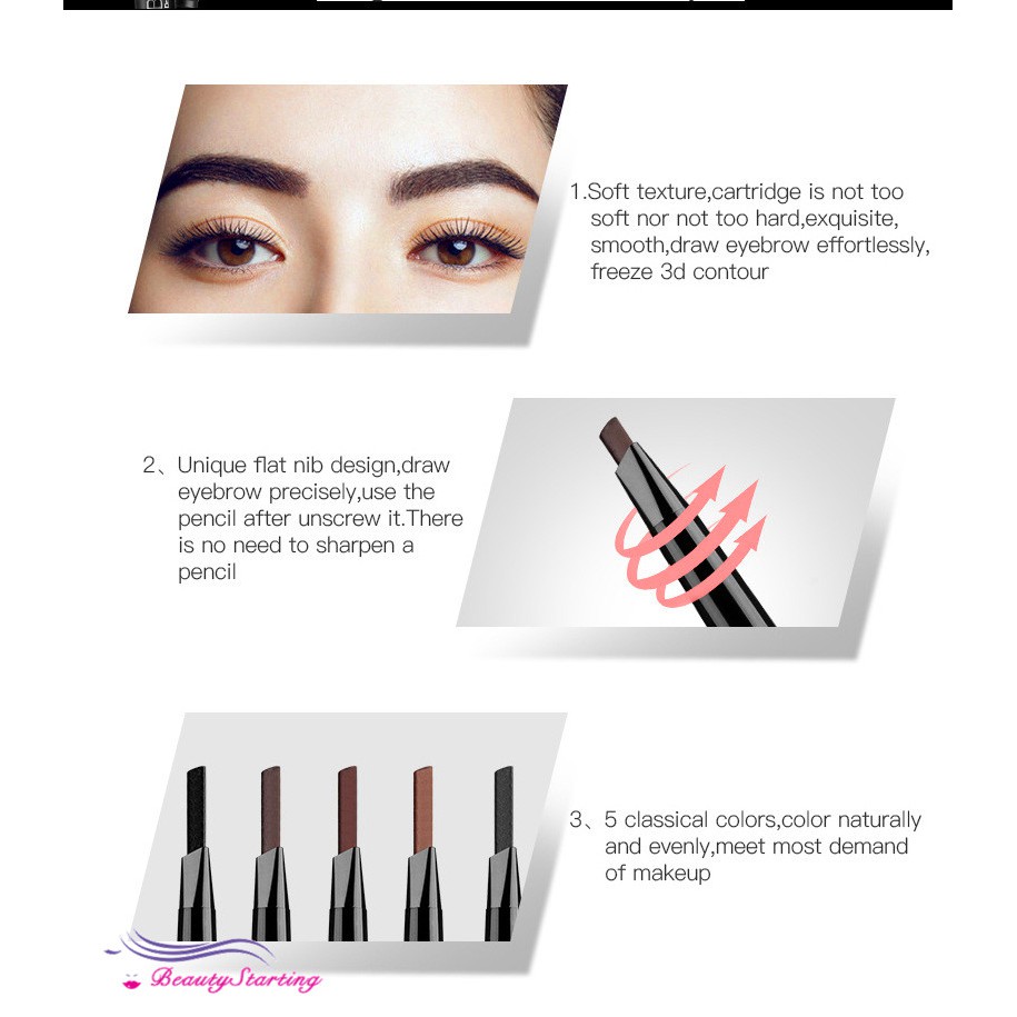 (hàng Mới Về) Chì Kẻ Lông Mày Magical Halo Tự Động Chống Thấm Nước Kèm Cọ Tiện Dụng | BigBuy360 - bigbuy360.vn