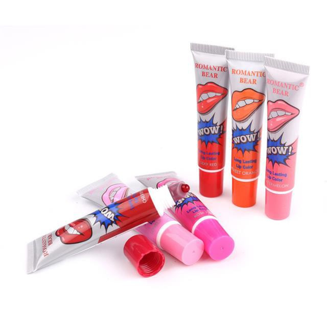 Factory Direct sales ROMANTIC BEAR makeup smear-proof makeup Sexy lip gloss tear and pull lipstick lip gloss wholesale
