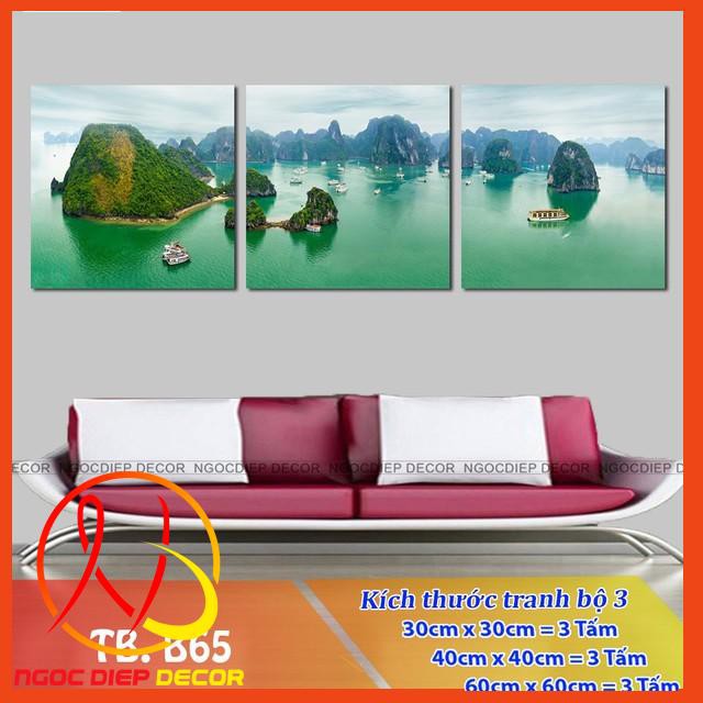 BỘ 3 TRANH BIỂN TREO TƯỜNG, TRANH PHÒNG KHÁCH, TRANH PHÒNG NGỦ, TRANH PHÒNG BẾP, TRANH VĂN PHÒNG 60X60X3