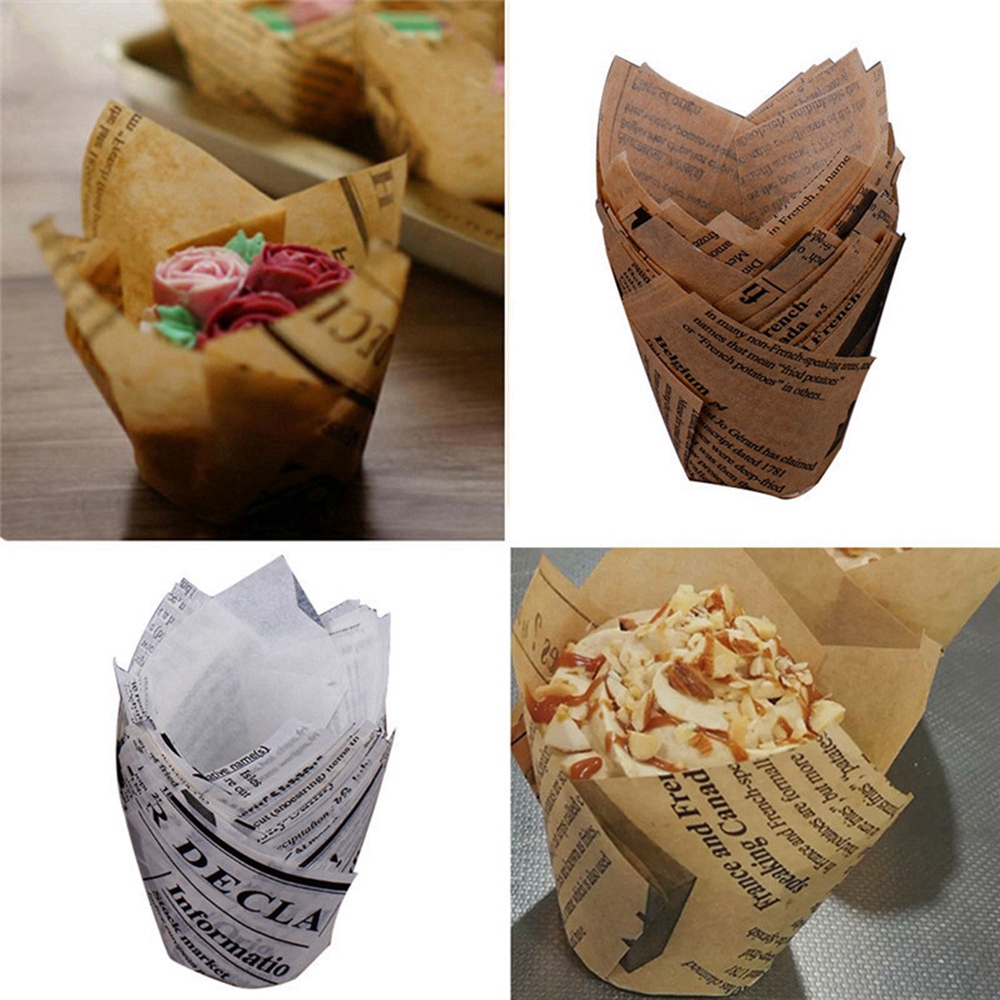 Set 50 cốc giấy lót khuôn nướng bánh cupcake