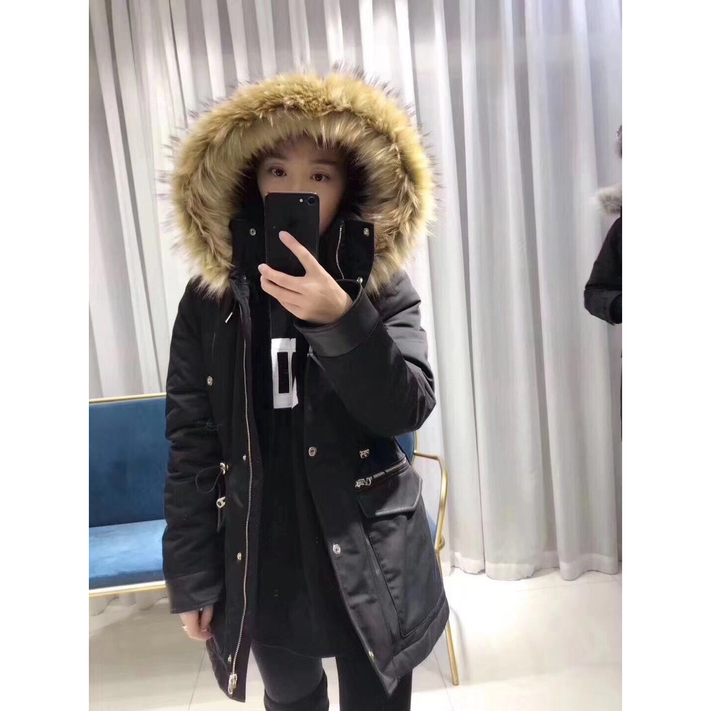 Áo parka nữ đại hàn lót lông siêu ấm -hàng za.ra chuẩn 100%