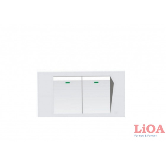 Bộ công tắc ĐƠN, ĐÔI 1 chiều LIOA có đèn báo