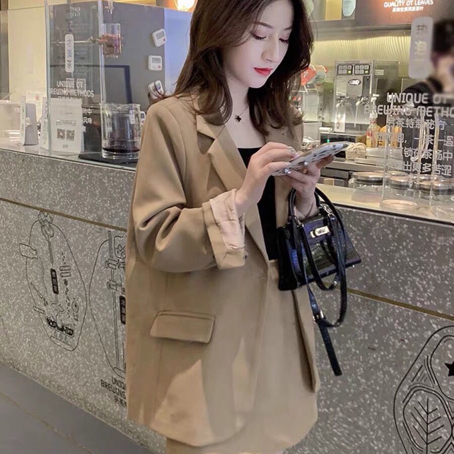 Set Áo Vest Blazer Nữ Chân Váy Chữ A Phong Cách Thời Trang