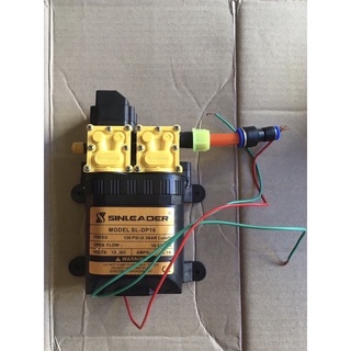 Bơm nước 12v. Bơm sinleader đôi tặng kèm đầu chuyển 12->8 phun sương làm mát tưới lan, chế rửa xe rửa máy lạnh cực mạnh.