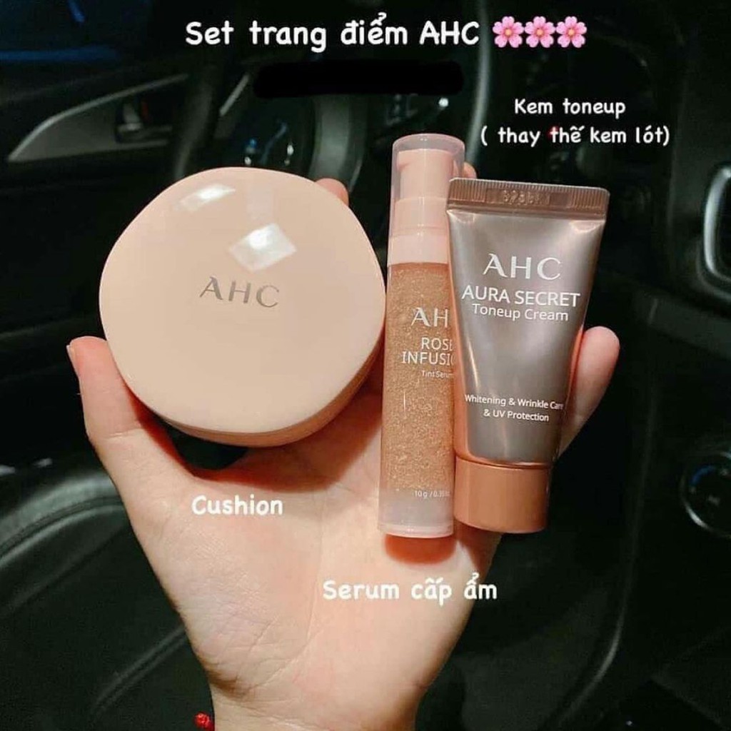 Set 3 Món Trang Điểm A.H.C Perfect Dual Cover Cushion Foundation Glam Special Gift Set