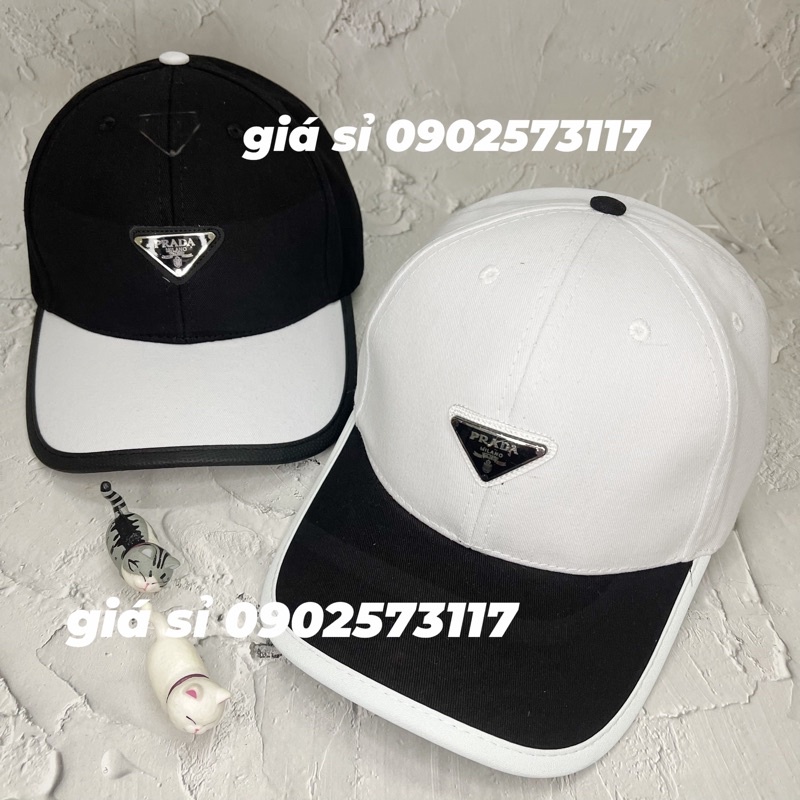 Nón kết lưỡi trai mạc sắt PRA hai màu phối mỏ kết viền đơn giản cá tính nam nữ hot trend