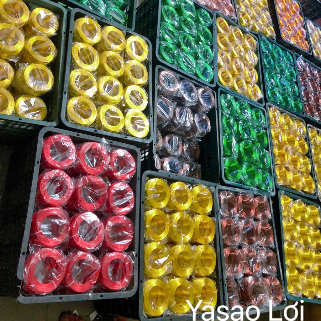 Dây nhôm mạ màu làm bonsai handmade, cuộn 0,5kg size 1mm