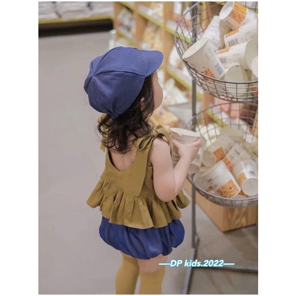 Quần áo bé gái - Bộ quần áo 2 dây phối quần sọc Jean cho bé gái màu siêu Tây, siêu cute (08-18kg) - TIỆM NHÀ SU