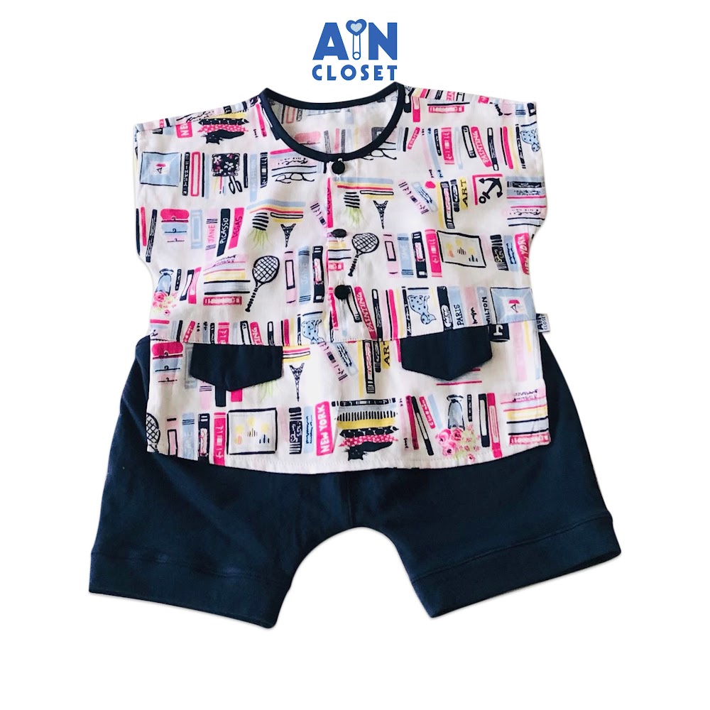 Bộ quần áo ngắn bé trai Họa tiết Mỏ neo cotton - AICDBGBJVAGM - AIN Closet