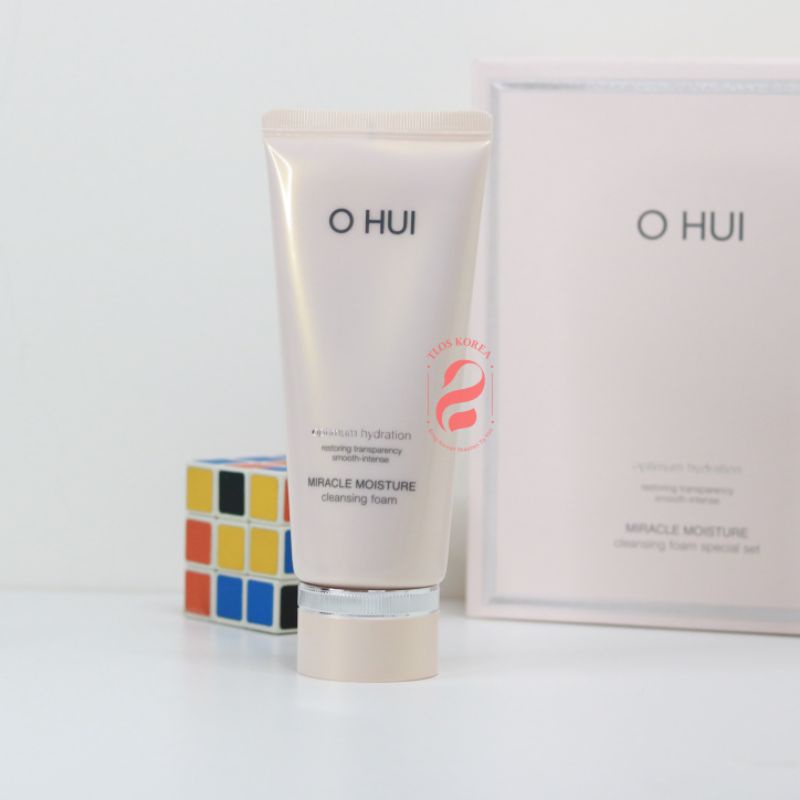 [2025] Ohui Hồng Sữa Rửa Mặt Ẩm Mịn - Ohui Miracle Moisture Cleansing Foam 200Ml (Tách Set)