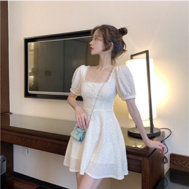 (r140) đầm ulzzang công chúa đính ngọc(có hình thật)