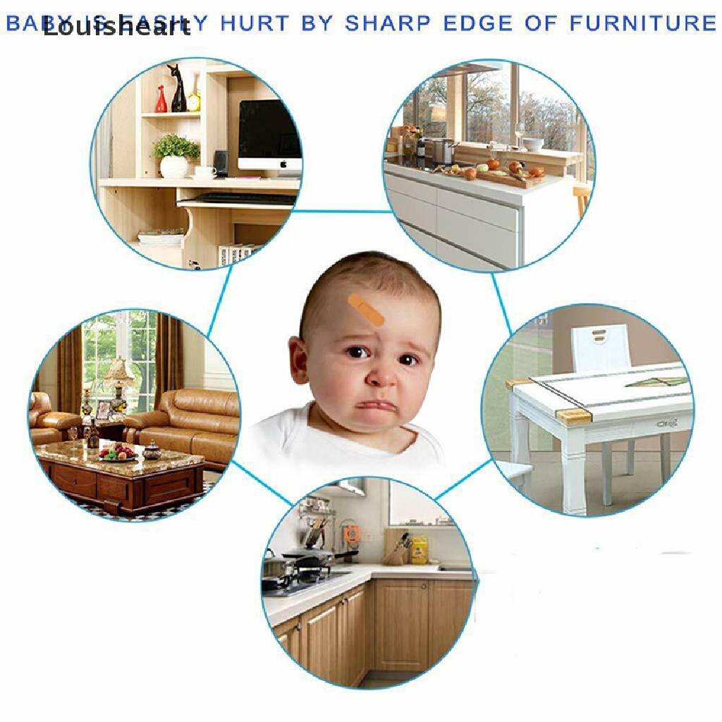Set 4 Đệm Cao Su Trong Suốt Bọc Cạnh Bàn Ghế Bảo Vệ An Toàn Cho Bé