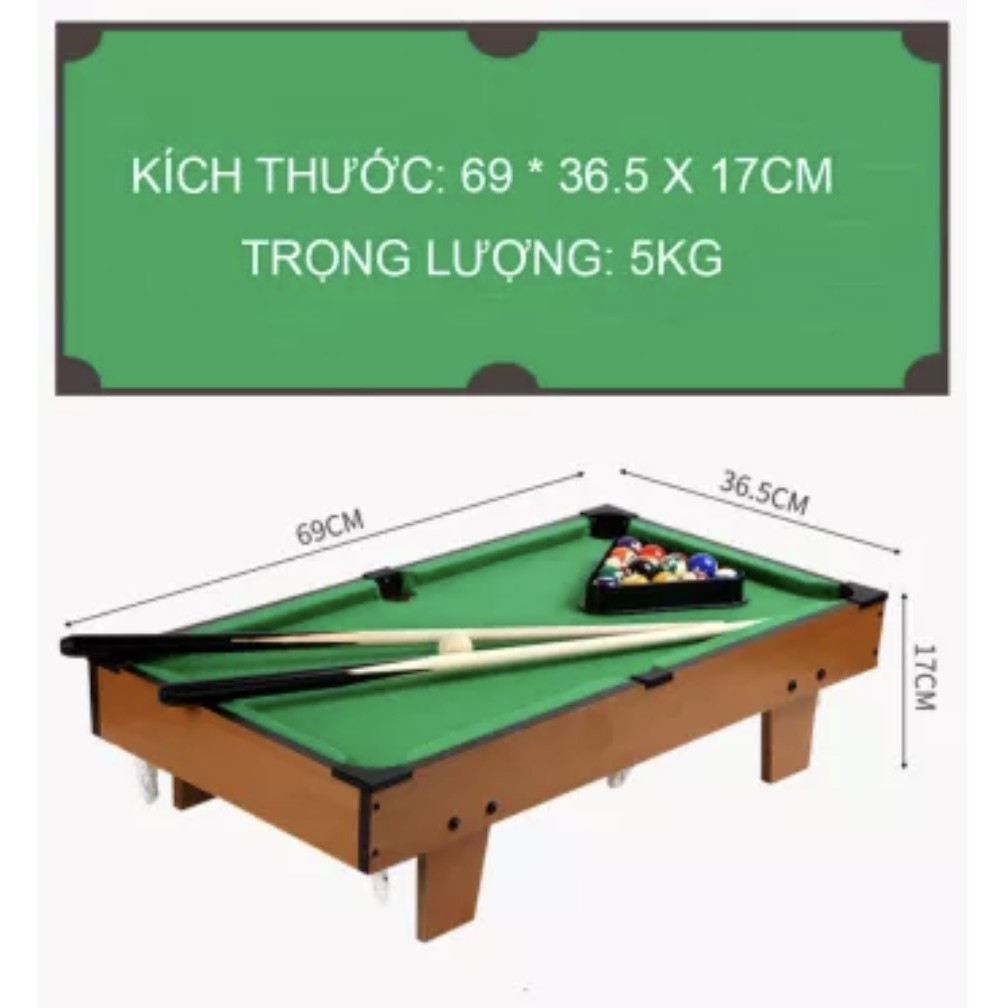 (Hàng sẵn) Đồ chơi bàn Bida gỗ Table Pool mini phù hợp mọi lứa tuổi- Rèn luyện khả năng tư duy