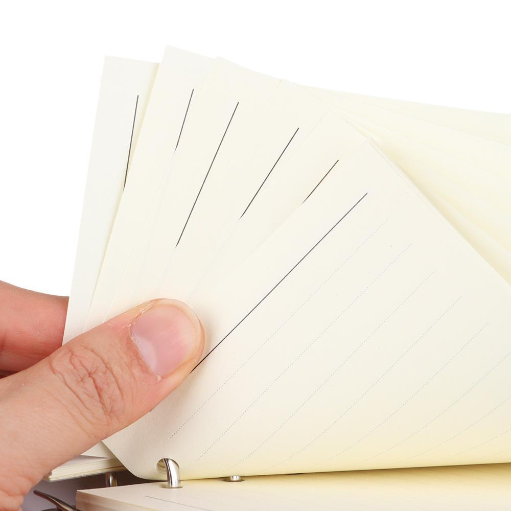 Sổ Tay Khổ A6 Có Thể Bơm Đầy Lại Họa Tiết Lá Màu Nhám Lấp Lánh Thời Trang