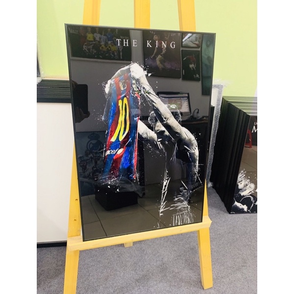 Tranh Messi mica tráng gương