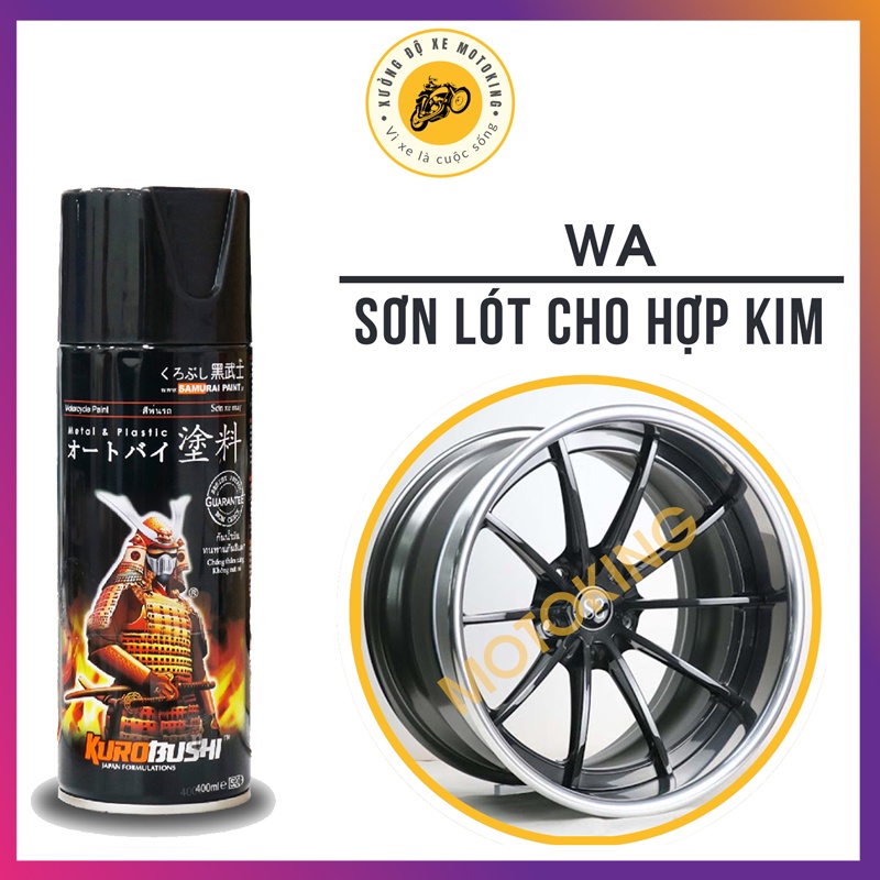 Sơn lót hợp kim samurai WA - chai sơn xịt chuyên dụng dành cho xe máy, ô tô