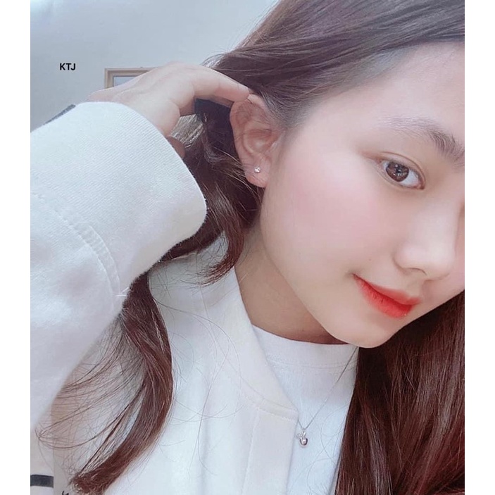 Bông Tai Nụ Chấm Đá Tròn Cho Cả nam và nữ 2 size 3 và 5li - Trang sức Vàng Bạc Hoà Thảo