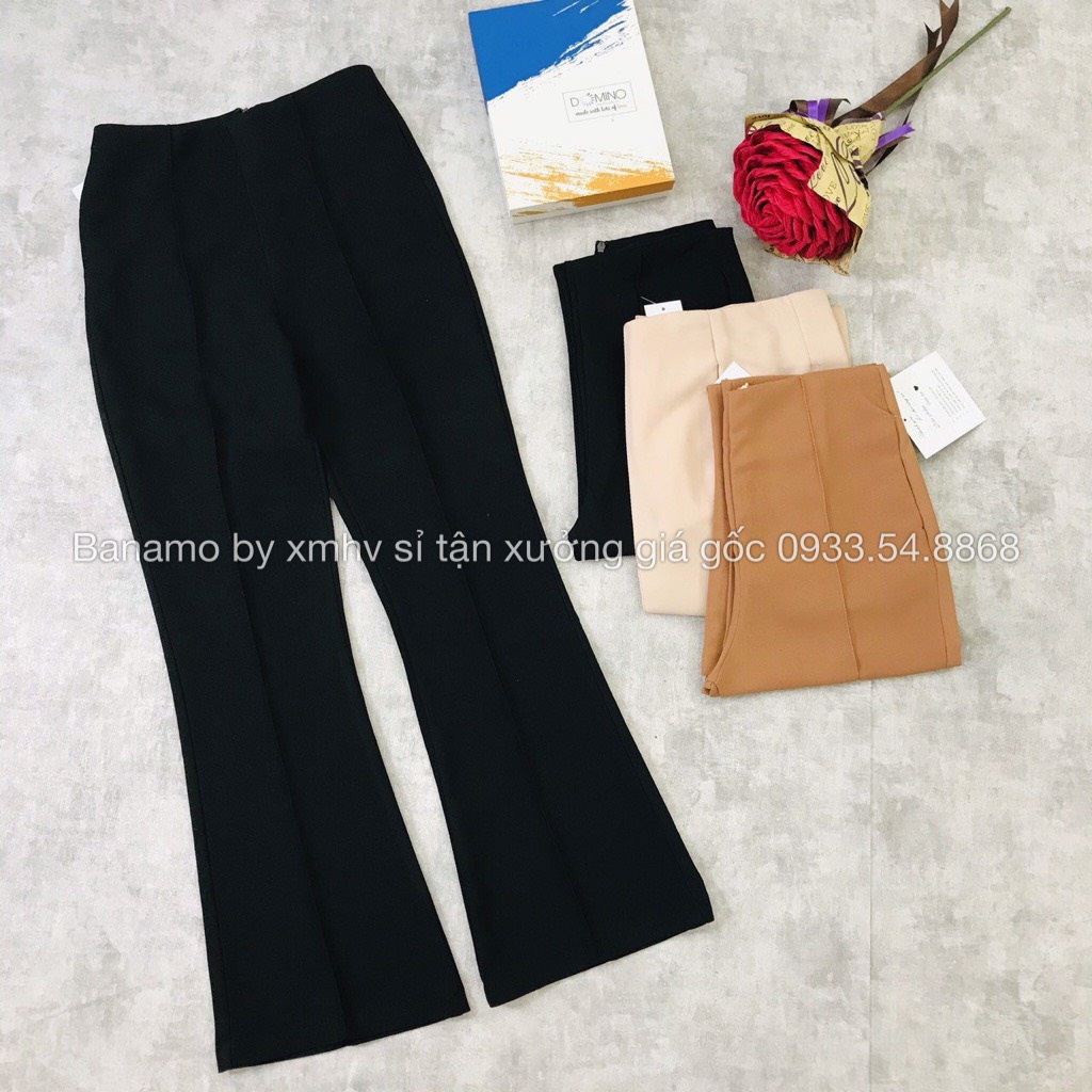 QUẦN TÂY ỐNG LOE CẠP CAO TÔN DÁNG CHÂN DÀI NHƯ SIÊU MẪU CHẤT VẢI TUYẾT MƯA SIÊU ĐẸP THỜI TRANG NỮ BANAMO 434