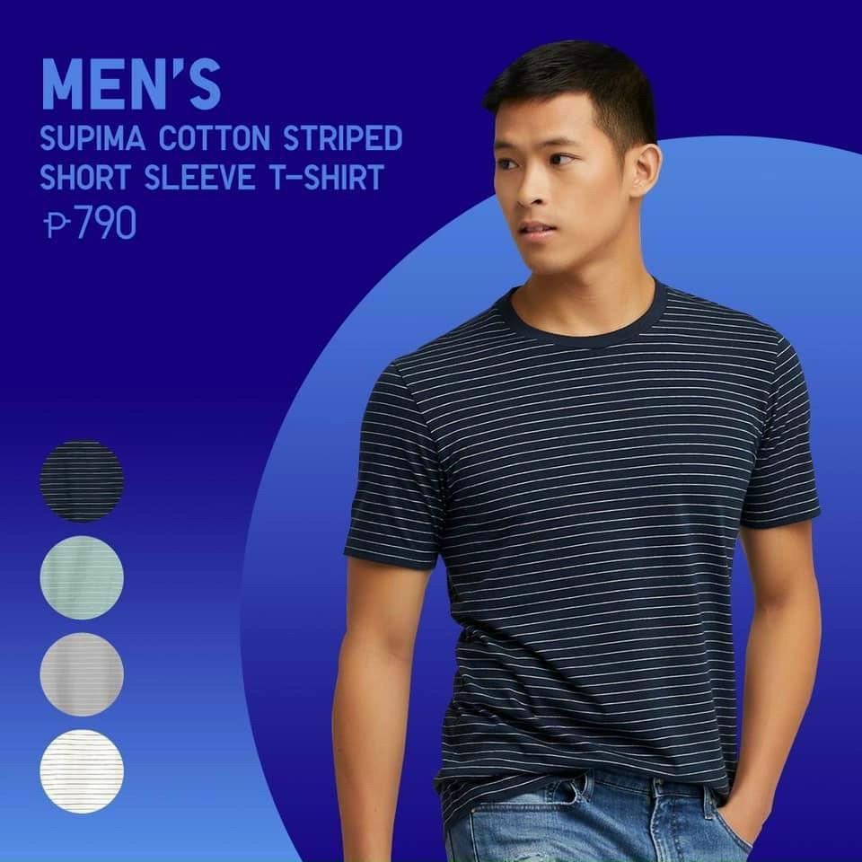 Áo thun kẻ ngang uni cotton