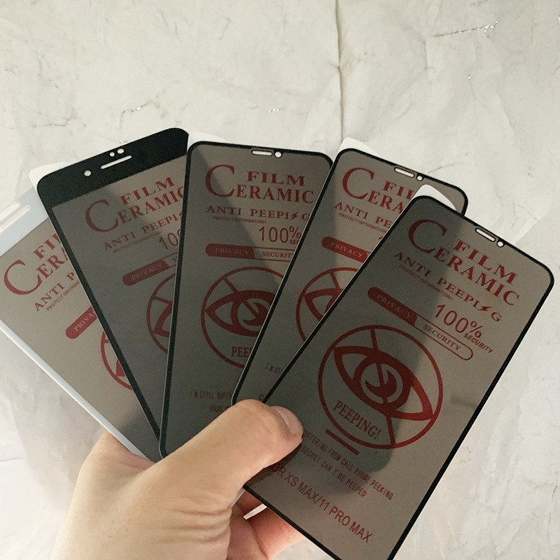 Miếng dán màn hình gốm nhám đảm bảo riêng tư chống gián điệp thích hợp cho iPhone 7 8+ X XR Xs 11 12 13 Pro MAX 12
