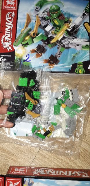 Lắp ráp 1 hộp LegoNinja Linh thú kết hợp thành siêu nhân 6309