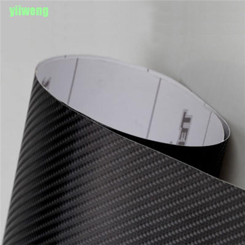 Cuộn Miếng Dán Trang Trí Xe Hơi Bằng Vinyl Sợi Carbon 3d Màu Đen