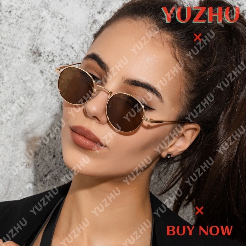Kính Mát Gọng Oval Kim Loại Phong Cách Retro Thời Trang Phương Tây