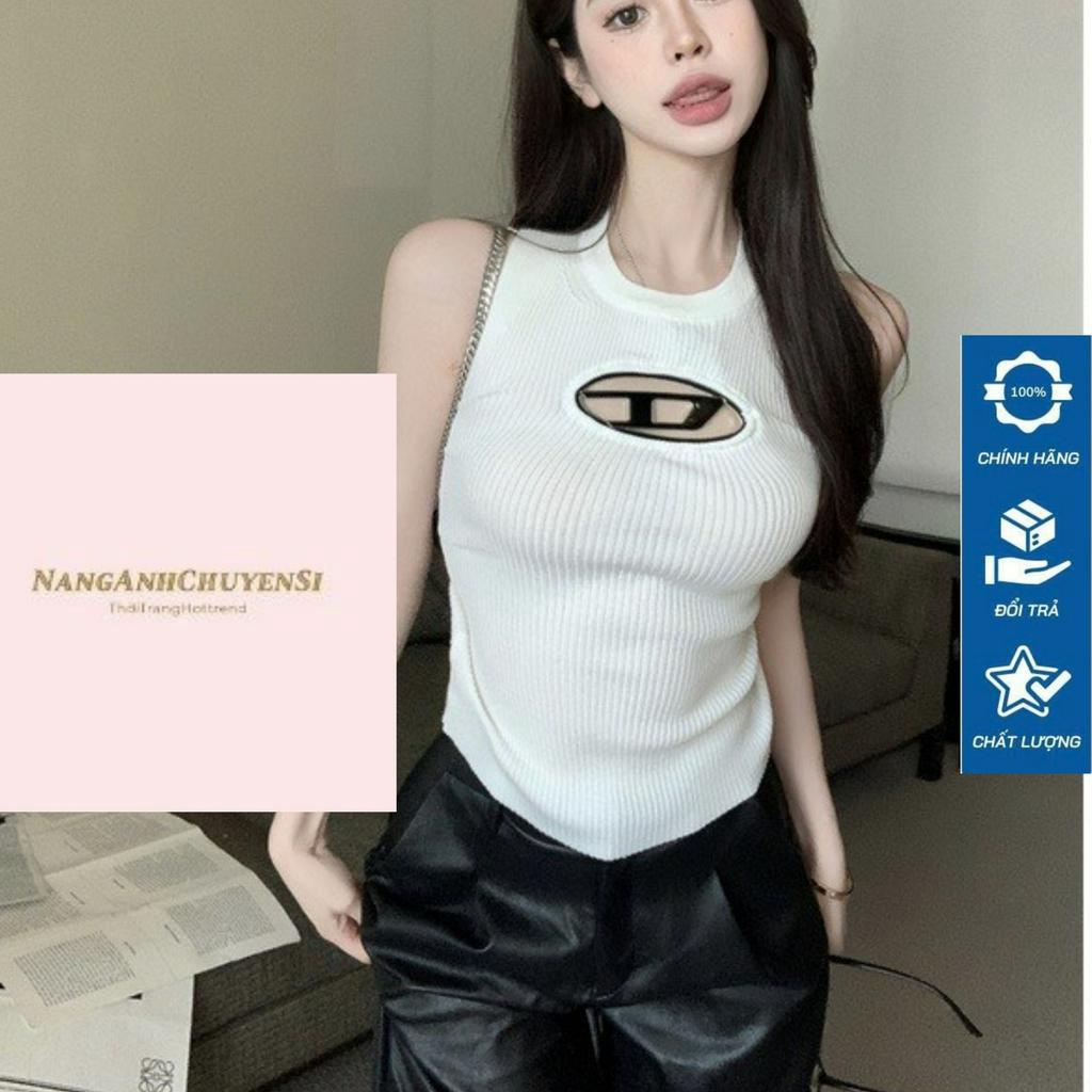 Áo Sát Nách Họa Tiết Khoét Ngực Phối Logo Sắt Siêu Chất Dáng Ôm Body Dễ Phối Đồ Phù Hợp Với Mọi Lứa Tuổi Nanganhchuyensi