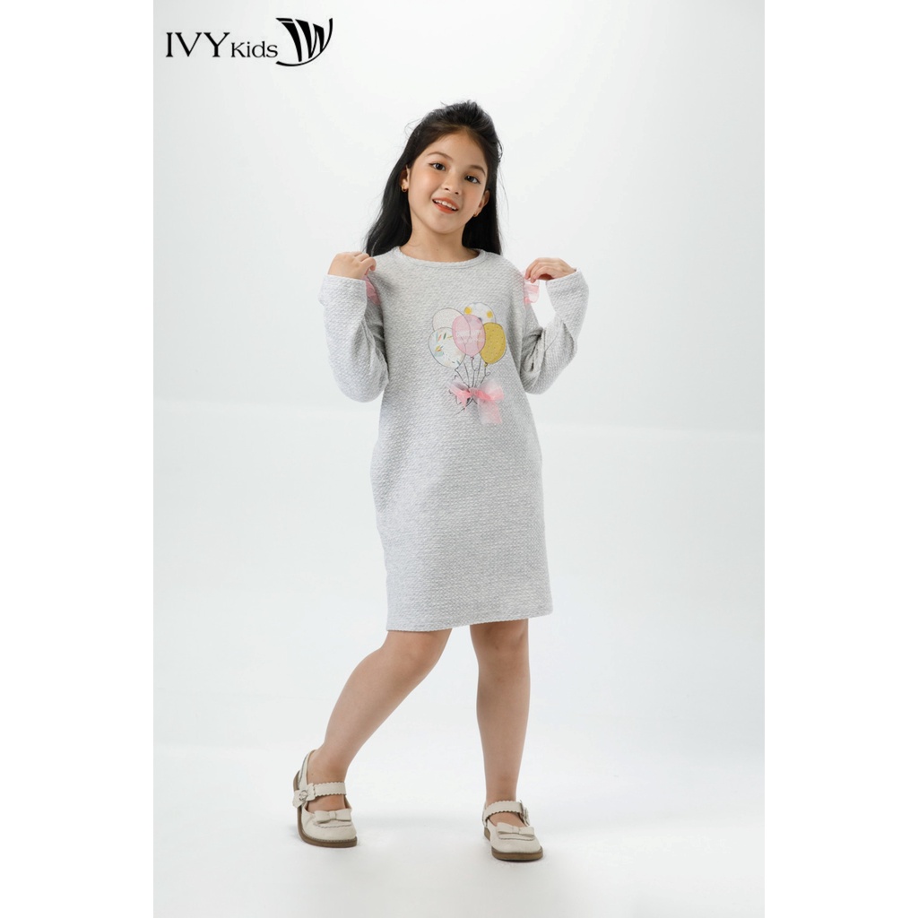 Đầm thun bé gái dáng suông IVY moda MS 42G1474