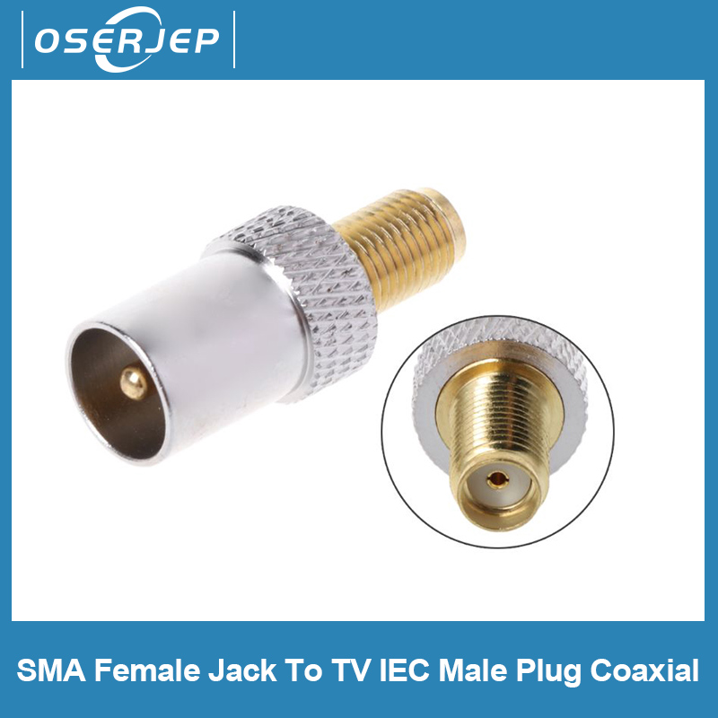 1 SMA Nữ Jack Sang Tivi IEC Nam Cắm Đồng Trục Đầu Nối RF Mạ Niken OCT31
