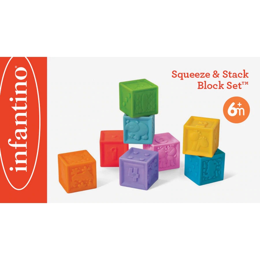 Bộ Đồ Chơi Khối Xếp Chồng, Bóp Infantino - 10 Khối Dành Cho Bé