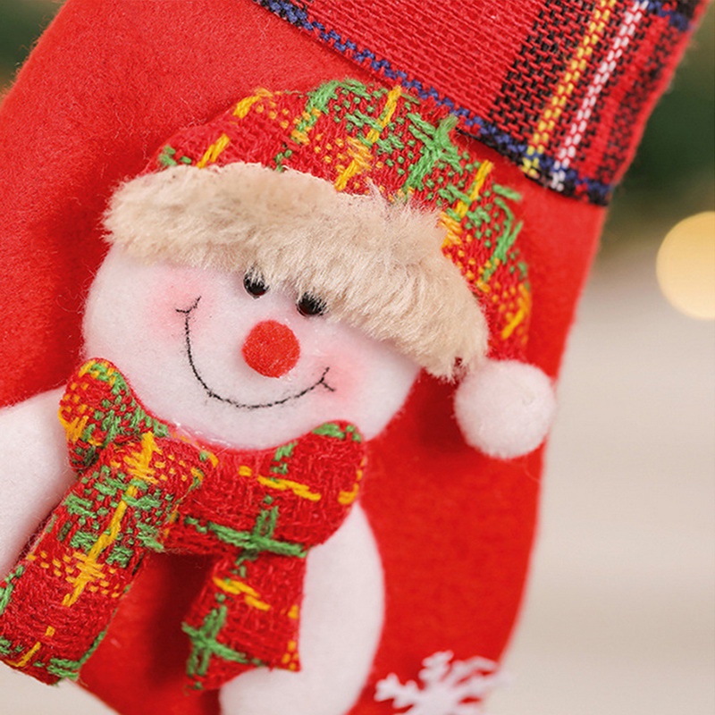 1 túi đựng kẹo hình vớ giáng sinh trang trí nhà cửa