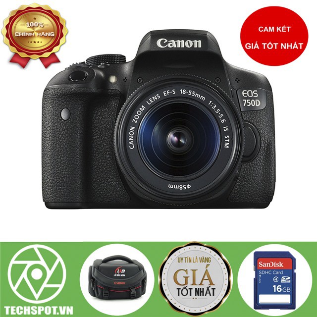 Máy Ảnh Canon 750D + Lens 1855 IS STM (Lê Bảo Minh) Techspotvn