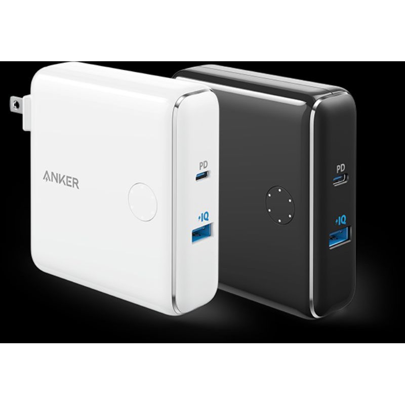 Cốc sạc nhanh 42w kiêm pin dự phòng Anker Fusion 5000mAh A1622 PD 30w Usb 12w
