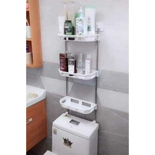 [XẢ KHO+FREE SHIP]  Kệ nhựa sau toilet 3 tầng