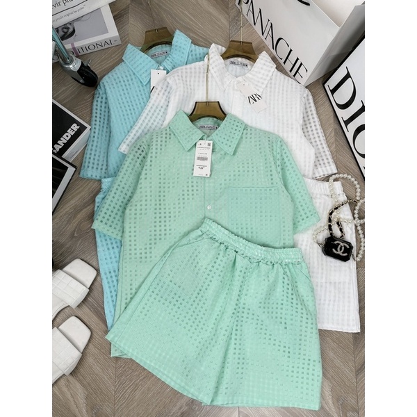 [ 𝐅𝐑𝐄𝐄 𝐒𝐇𝐈𝐏 ]  SET SƠ MI SỐP NỔ Samhyewear VẢI CARO TƠ NHŨ QC SỊN ĐÉT