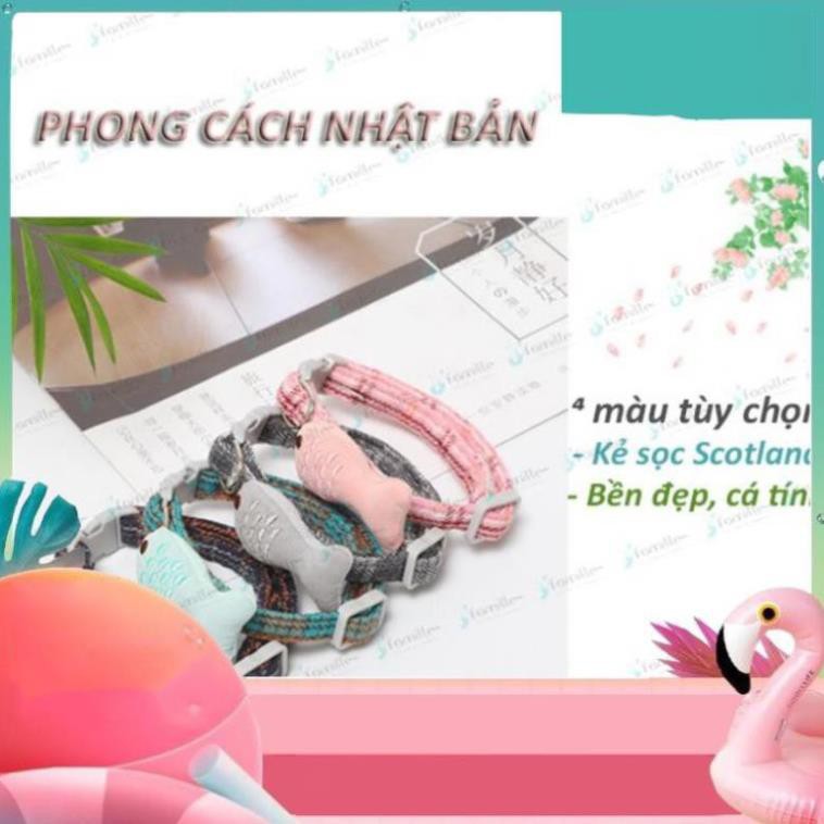 [LÀM ĐẸP]Vòng Cổ Gắn Cá, Dây Đeo Cho Mèo, Phong Cách Nhật Bản. Freesize. Sẵn 4 Màu Lựa Chọn. JFamille