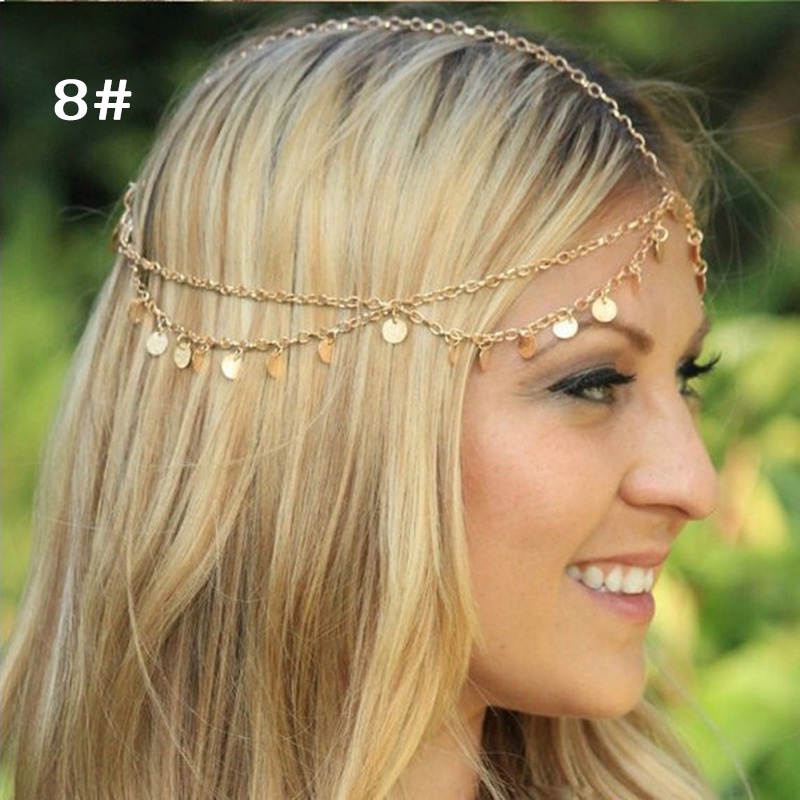 Băng đô đính đá phong cách bohemian cổ điển sang trọng
