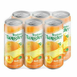 lốc 6 lon nước ép cam Twister Tropicana ( 320ml / 1lon )