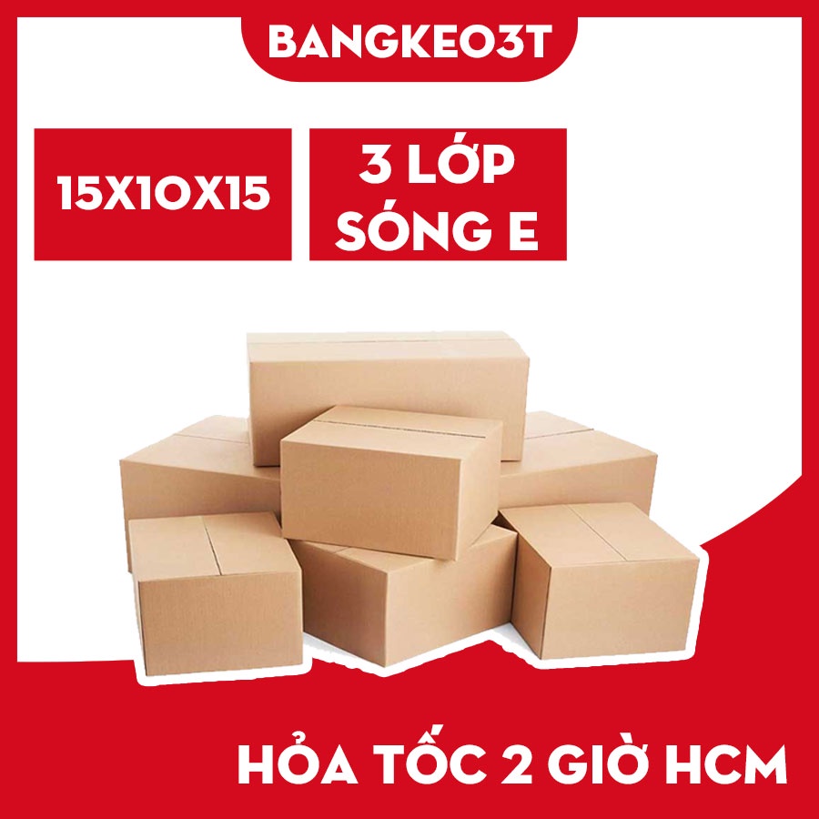 Thùng Carton, Hộp Carton 15x10x15 Đóng Gói Hàng (Combo 20 Cái)