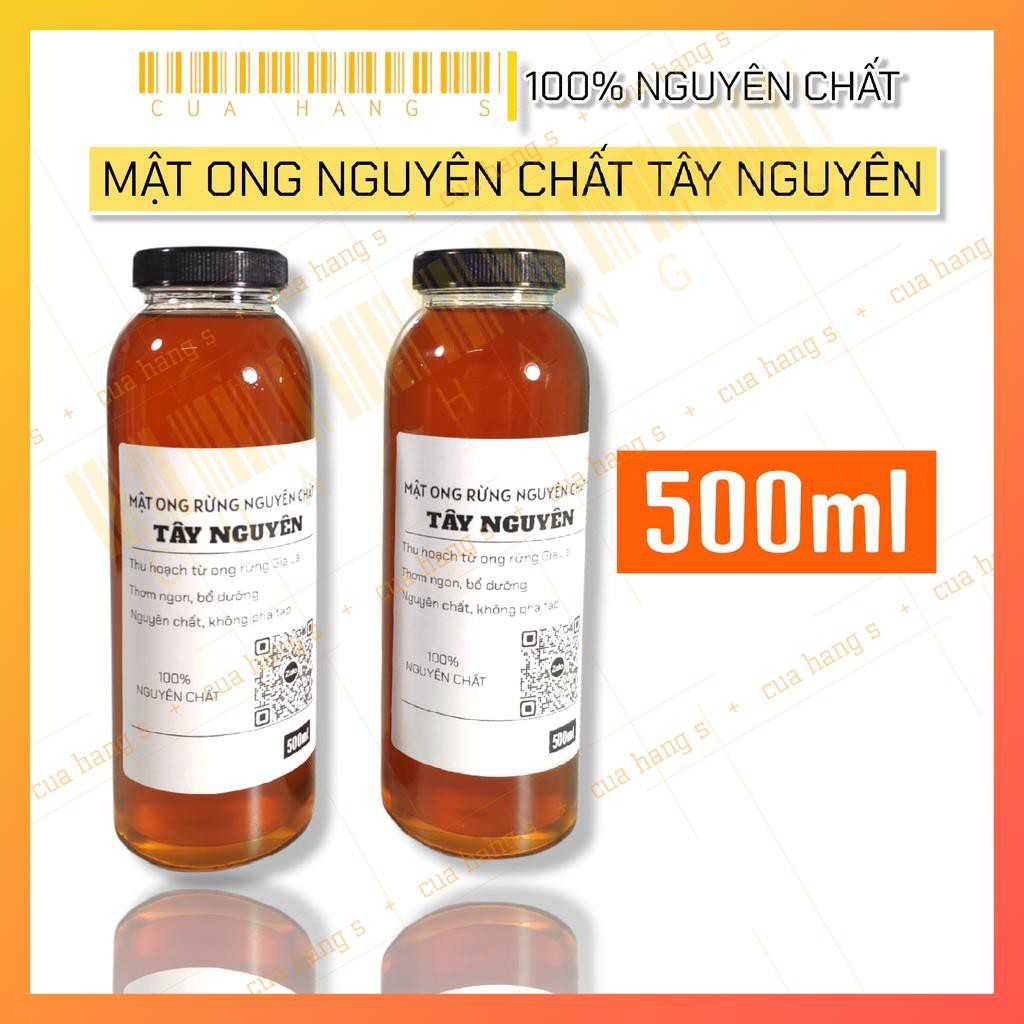 Mật ong nguyên chất rừng Tây Nguyên ngâm đông trùng hạ thảo tươi tăng cường sức khỏe CHAI 500ml