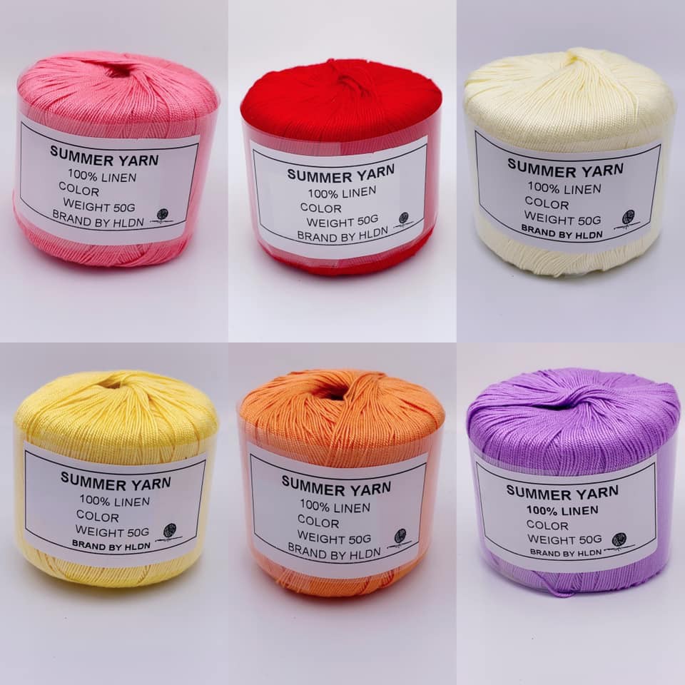 Sợi Linen - Sợi đan/móc mùa hè (Bảng màu 2)