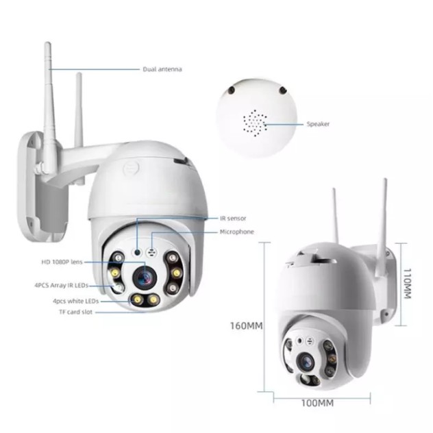 Camera yoosee ngoài trời Full HD 1080P - 2.0MP quay đêm có màu hình ảnh sắc nét