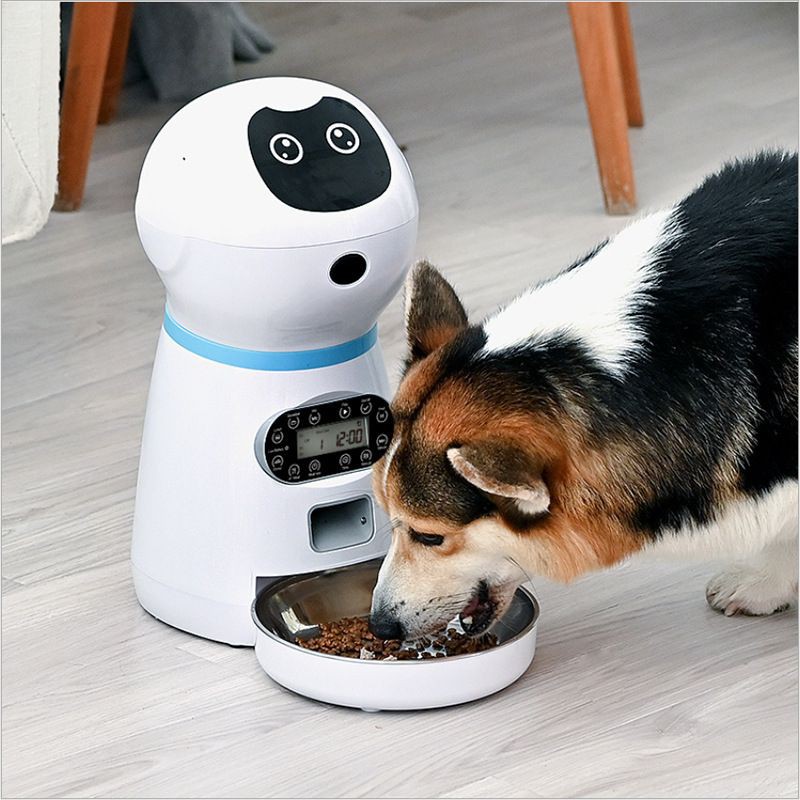 Máy cho chó mèo ăn tự động hẹn giờ ROBOT PET FEEDER 3.5 lít