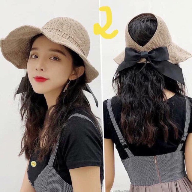 Mũ cuộn siêu xinh nơ sau có sẵn hàng ảnh thật