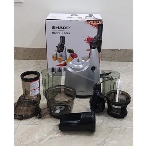 Máy Ép Chậm SHARP, Máy Ép Trái Cây SHARP KS-888, Công suất lớn ép siêu kiệt bã - dễ tháo lắp, vệ sinh, Hàng Chính Hãng