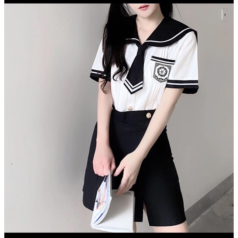 YAS0399-Set áo váy học viện Hàn Quốc