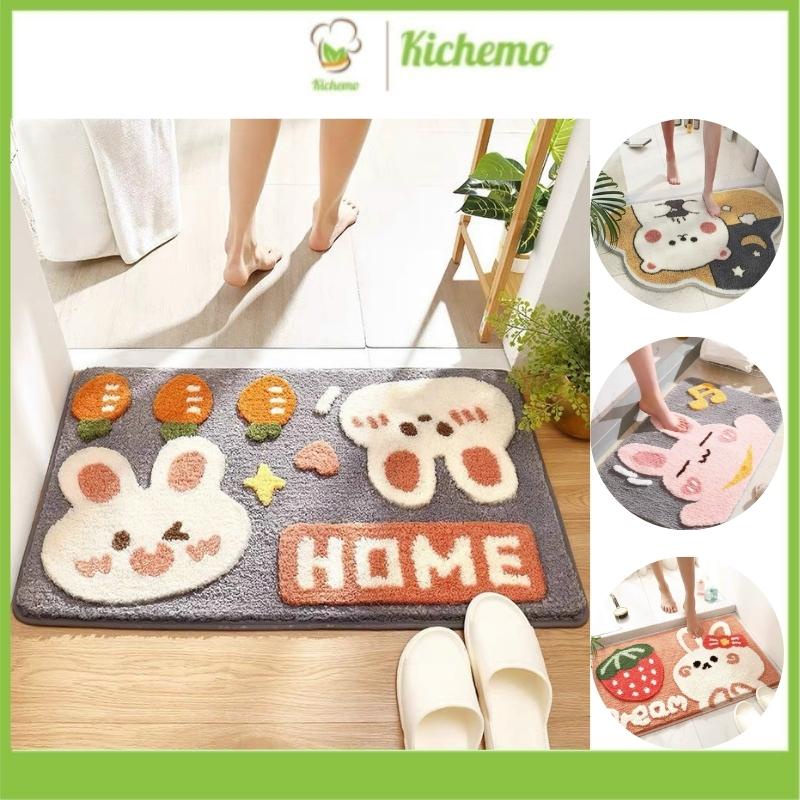 Thảm lau chân hình thú 3d lông cừu đẹp chống trơn trượt 40x60 thảm chùi chân cao cấp nhiều