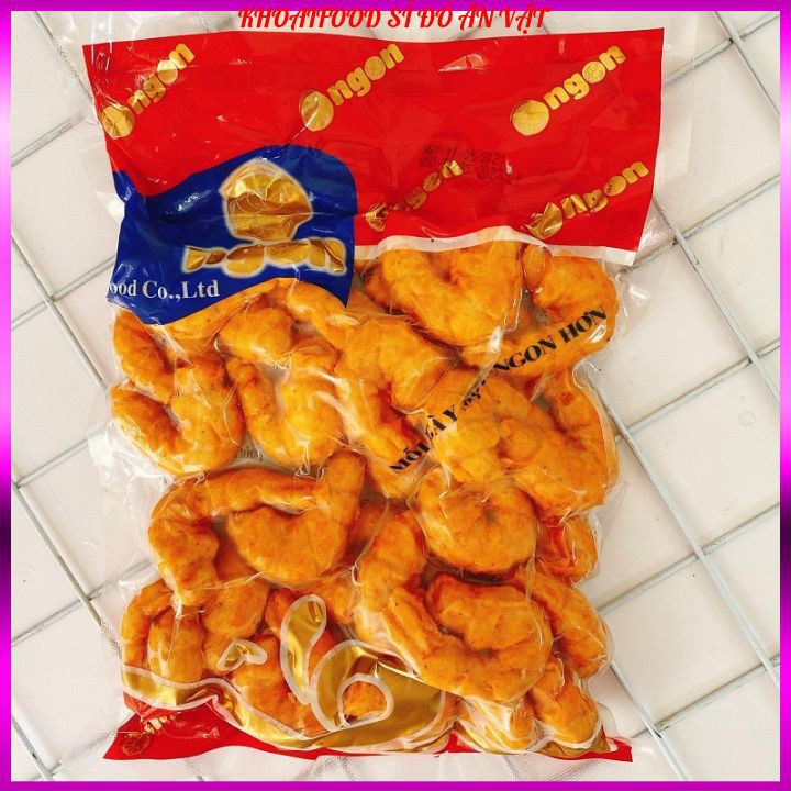 CHẢ TÔM ĐỊNH HÌNH ONGON viên chiên thả lẩu ăn vặt 500g